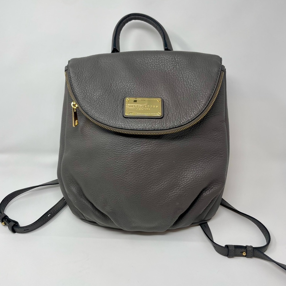 Marc Jacobs Charcoal Leather Backpack